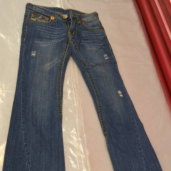 New True Religion Boot Cut Jeans Size 26 Inseam 31 Rainbow Joey - Picture 1 of 13